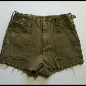 Free people olive green shorts